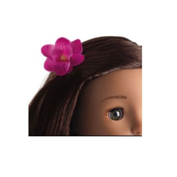 NEW American Girl NANEA ORCHID HAIR FLOWER CLIP Holoku Dress Accessory Kanani + - Picture 7 of 8